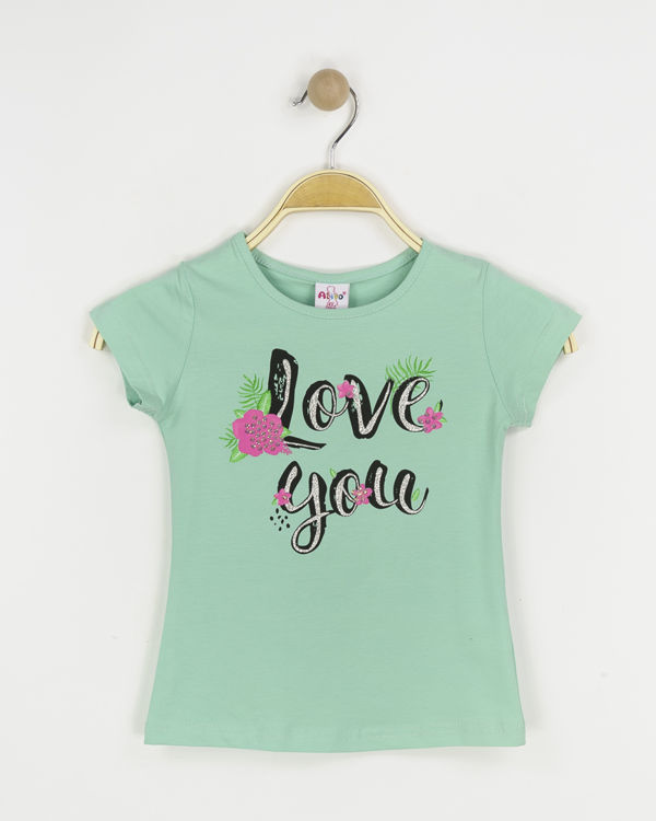 Picture of C1575 GIRLS COTTON TOP (LOVE YOU)